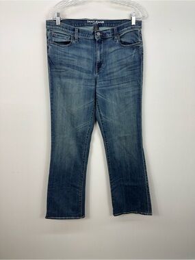 DKNY Jeans Soho Boot Mid Blue Wash Mid -rise Bootcut Jeans Stretch Denim Size 12